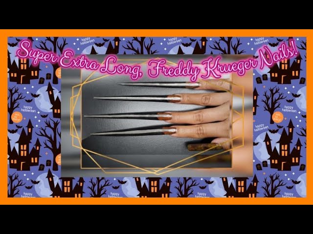 Long*ish & Every Other Weekend | October | Halloween | Freddy Krueger | Super Extra Long Nails - YouTube long-ish-every-other-weekend-october-halloween-freddy-krueger-super-extra-long-nails-youtube