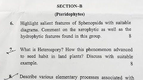 Biology and diversity of bryophytes and pteridophytes question paper 2024 | MSc botany #hpu #msc #yt