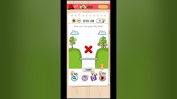 Brain test level 238 solution / how can tom jump this time?