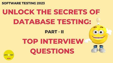 Real Time Database Testing Interview Questions | Part 2 | Software Testing Zone |