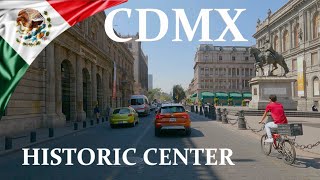 DRIVING in MEXICO CITY (CDMX), Historic Center, MEXICO I 4K 60fps