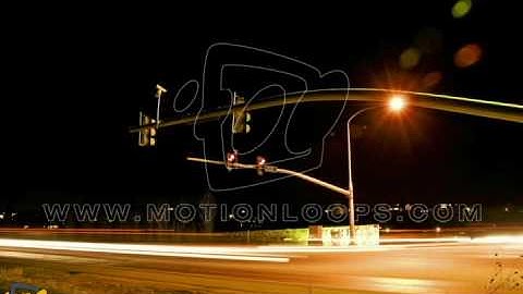 Blowing Through night animated movie clip. Semaphore night animated slow motion clip.