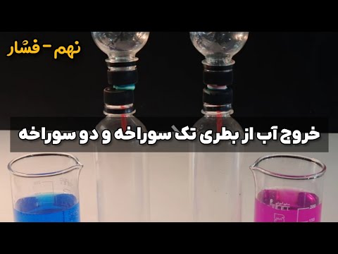 خروج آب از بطری تک سوراخه و دو سوراخه علوم نهم فیزیک 
