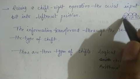 Shift microoperations in computer architecture