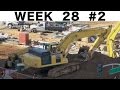 An excavator flexing its unattached snout (Ⓗ Week 28, construction clips set 2)