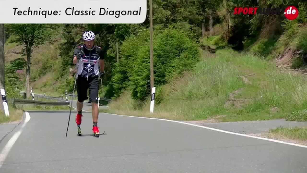 Rollers Skiing Cross Skating Technique Classic Diagonal offered by www