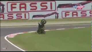 Superbike Imola Big Crash - Kawasaki Sağlamlık Testi Gibi ..