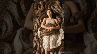 “She Jumped Into a Snake Bed… Then Slept!” #asmrvideos #relaxingvideos #relaxation #asmrtapping #ai