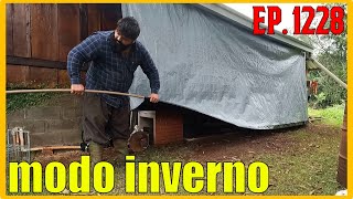 preparando nosso rancho para passar o inverno