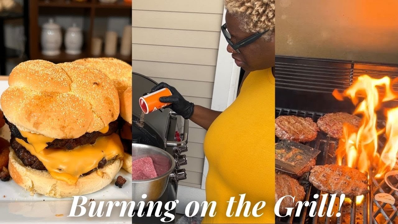 Мама пятерых детей готовит сочные бургеры на гриле | Видеоблог о семейном кулинарном опыте 🍔