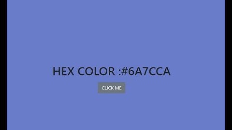 Change Background Color JavaScript Project