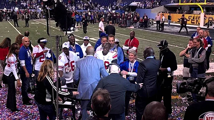 Antrel Rolle celebrates Super Bowl 46 victory with his family! GIANTS!
