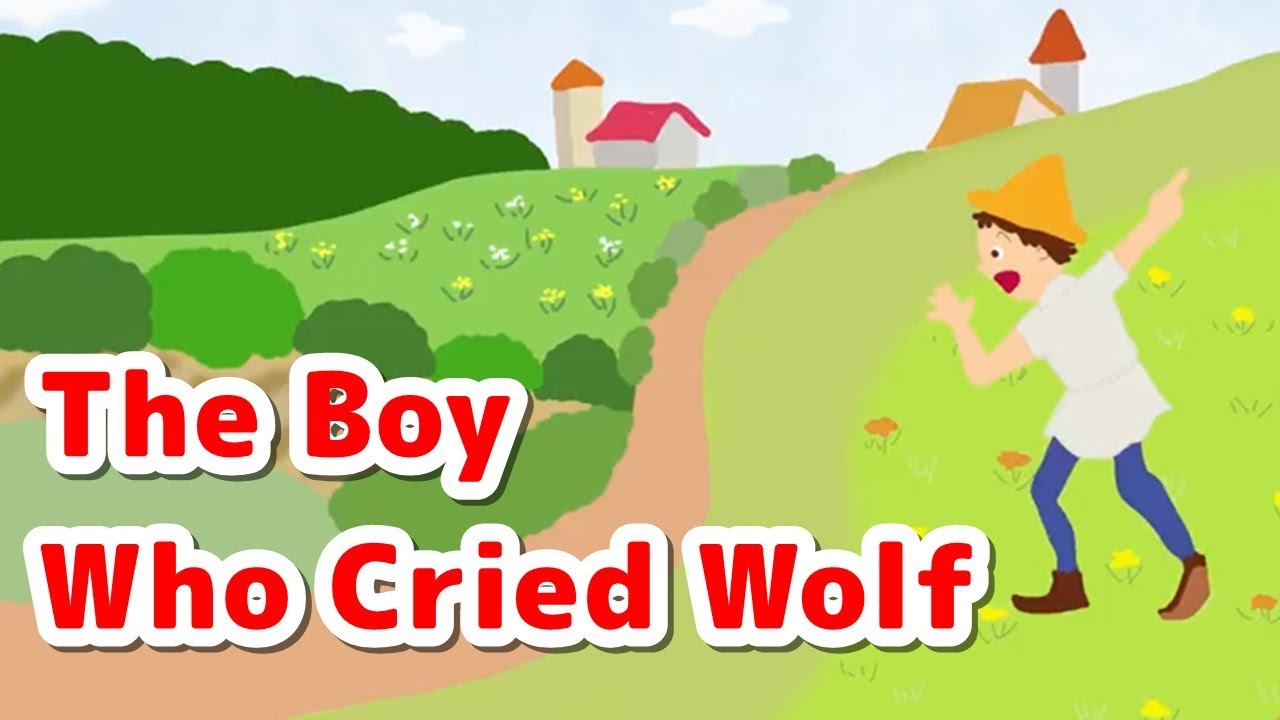 絵本 英語朗読 読み聞かせ 字幕付き オオカミ少年 The Boy Who Cried Wolf Japanese Fairy Tales In English Youtube