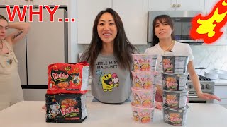 We Tried The Spicy Noodle Challenge... by Lizzy Capri 23,501 views 1 month ago 6 minutes, 54 seconds