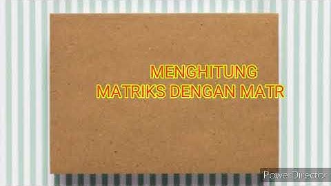 Cara Mengoperasikan dan Menghitung Data Matrik Pada Scilab