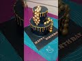 New Customize cake 🎂 new golden belloon & black cake 🎂@cakeofficial2