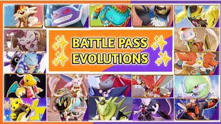 Battle Pass Evolution Season ( 1-20 ) Pokemon Unite |  New Year Special Video ✨ | All BP Preview |