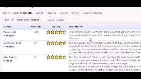 WordPress Plugin Link Manager