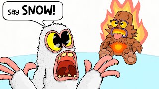 My Singing Monsters - Fire and Snow Monster | Do you like the snow? Animation meme