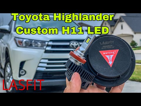 Toyota Highlander 2017-2019 LASFIT H11 LED headlight bulb Toyota 4Runner 2014-2020. Toyota Kluger