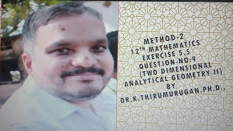 Class 12|EX5.5-9|Method-2|Chapter 5|Two dimensional analytical geometry