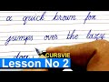 Cursive handwriting for beginners lesson 2  improve your writing with ink pen  english calligraphy