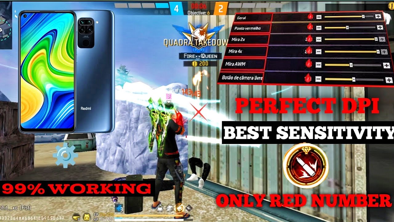 Redmi note 9 Free fire best sensitivity settings for headshot ⚡|| ff best dpi setting redmi note 9 🔥