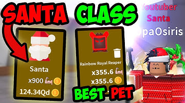 UNLOCKING THE *SANTA CLASS*!!! x900 BOOST!! | - Roblox Saber Simulator