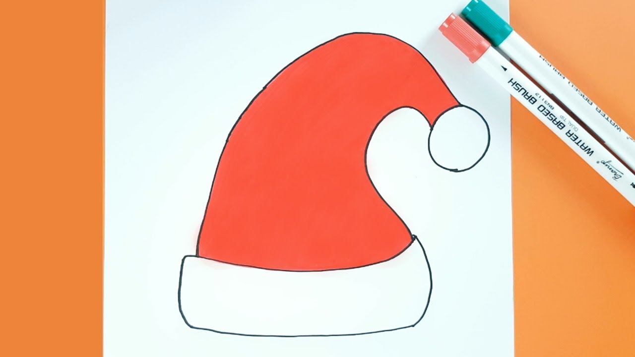 Cartoon Santa Hat Outline Vector Isolated on White. Santa Claus Capisolated  on White Background. Vector Illustration Stock Vector - Illustration of  celebrate, claus: 164082135