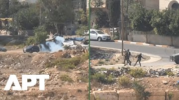 Smoke Bomb Fired Outside Ofer Prison at Journalists as Palestinian Prisoners Return to Gaza | APT