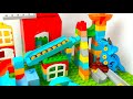 Satisfying Building Block Coaster Marbles Run Race ASMR - Relaxing Duplo Marble Race