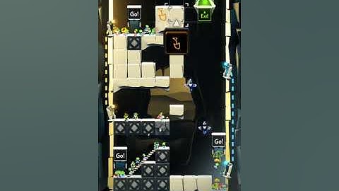 Lemmings. Challenge Levels. Level W 1-5. Walkthrough.