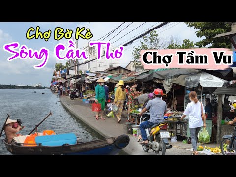 Video Đi Chợ Tầm Vu - Đông nghẹt du khách dọc bờ Kè Sông Cần... - youtube