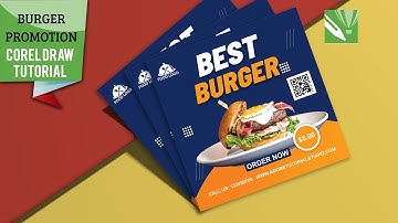 CorelDraw 2020-How to Design Burger Flyer in CorelDraw 2020.