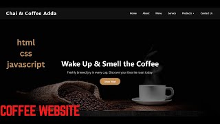 Create a Coffee Shop Website Using HTML, CSS &amp; JavaScript Front-End Project | Beginner to Pro