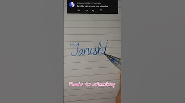 Writing name "Tanishka" (on request) I hope you like it #calligraphy