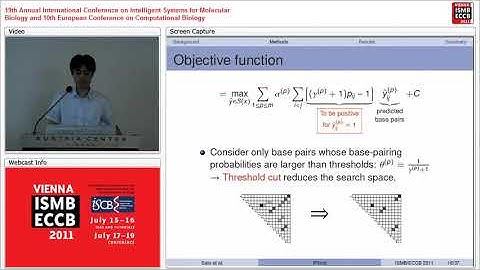 IPknot: fast and accurate prediction of RNA secondary structures... - Kengo Sato - ISMB/ECCB 2011