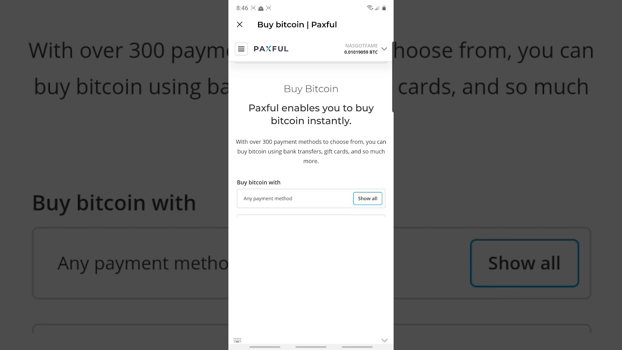 how to buy bitcoin from paxful wallet