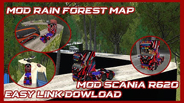 Mod Truck Scania R620 | Mod Rian Forest Map | Mod Bussid Terbaru 2024