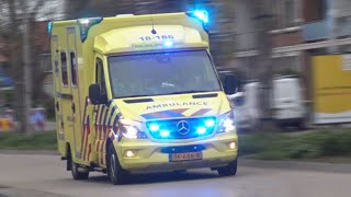 A1 Ambulance 18-186 met spoed naar de Kerkbuurt in Sliedrecht