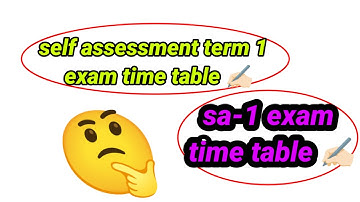 Self assessment term 1 exam time table 2025-2026 sa-1 exam time table 6th to 10th class 
