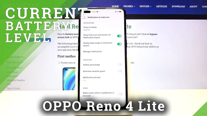 How to Allow Battery Percentage in OPPO Reno 4 Lite – Battery Settings