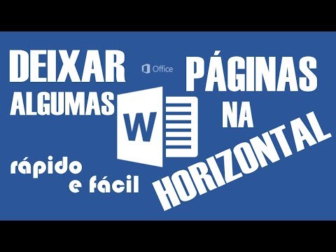 Vídeo: Como Fazer Uma Folha Horizontal Em Um Word