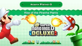 New Super Mario Bros U Deluxe - Gameplay Walkthrough Part 5 - Acorn Plains 5 Rise of Piranha Plants