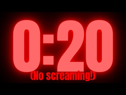(No Screaming!) Loud Scary 20 Second Timer With Think Jeopardy Music