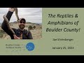 The reptiles and amphibians of boulder county  joe ehrenberger jan 2022