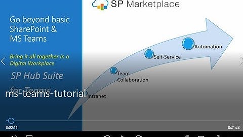 Office 365 Portals: Introducing SP Hub Suite for MS Teams and SharePoint