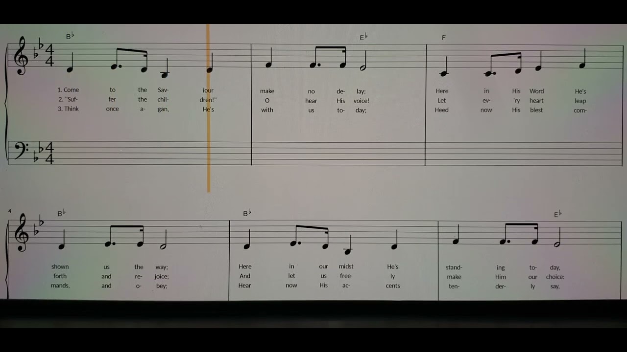 Come to the Saviour, Make No Delay ALTO 3 STANZAS