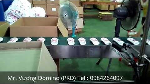 DOMINO máy in phun date lắp trên dây chuyền mỹ phẩm