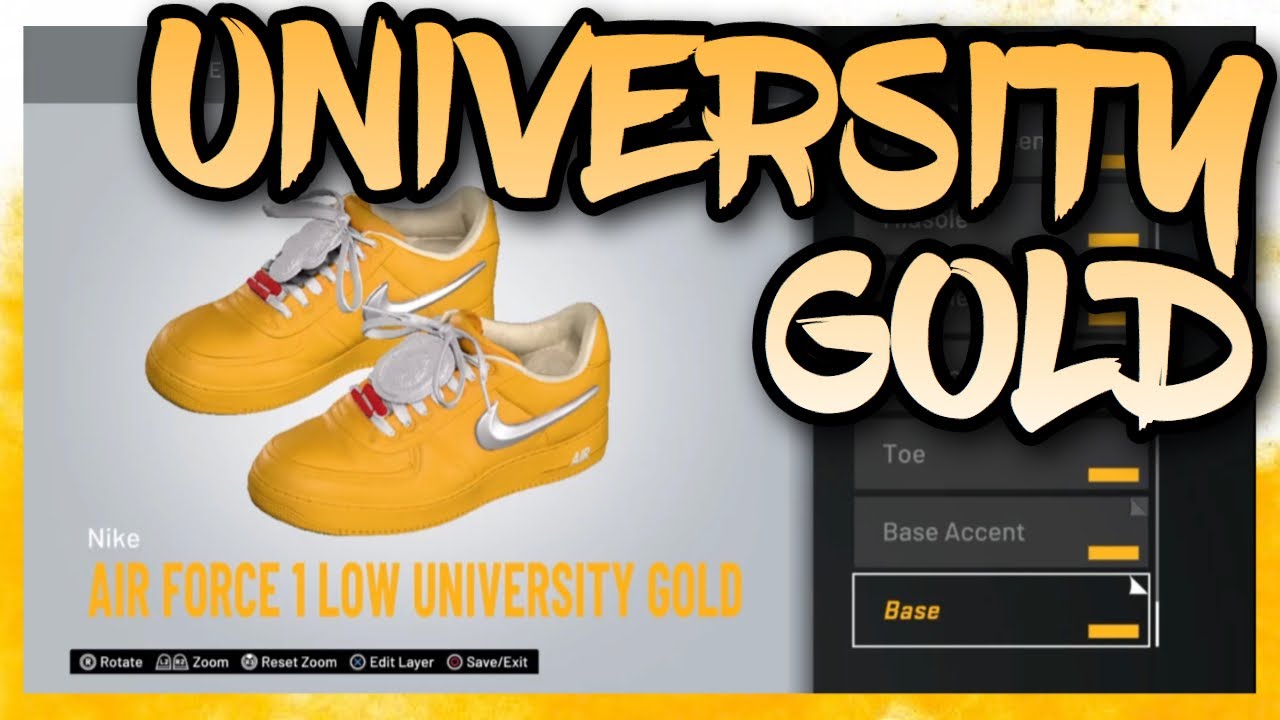 air force 1 university gold off white